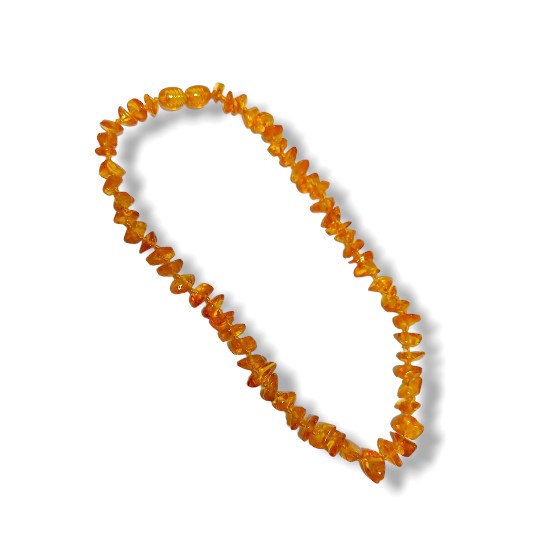 Χειροποίητο κολιέ με γνήσιο Κεχριμπάρι -40 εκατοστά